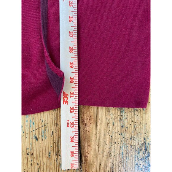 Chicos Womens‎ Open Front Cardigan Size S Ruby Red Knit Jacket Cotton Reversible - Picture 6 of 6
